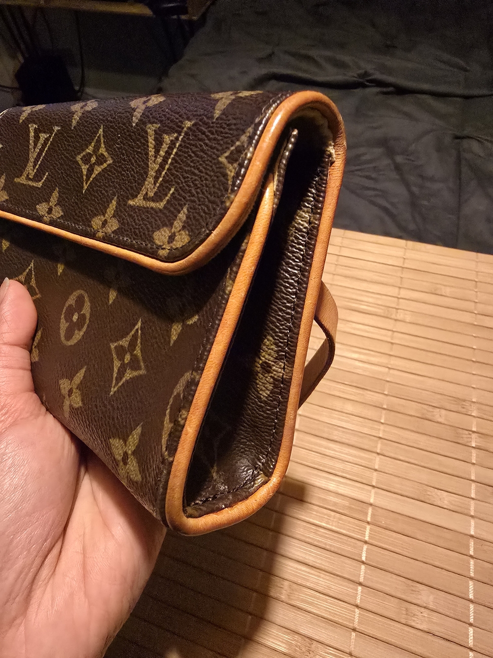 Louis Vuitton Monogram Canvas Belt Bag in Brown with Tan Strap - Picture 6 of 11